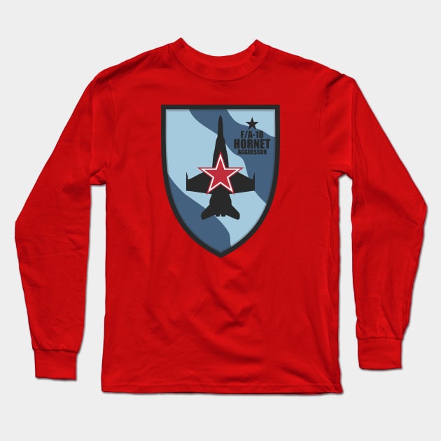 F/A-18 Hornet Aggressor Long Sleeve T-Shirt by TCP